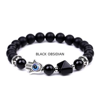 Handgemachtes Schutz- & Energiearmband mit Obsidian-Armband (Black Obsidian)